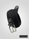 SIMON -D555 Black Stretch Braided Belt