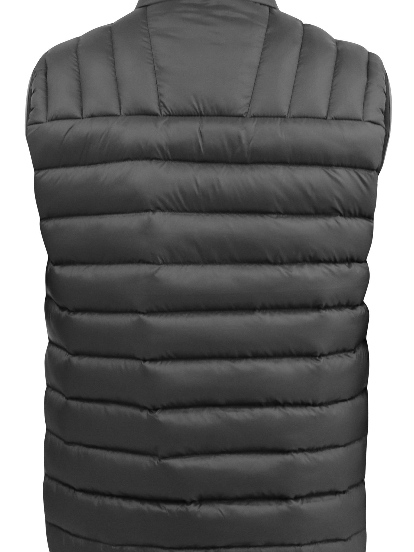WICKHAM 2 -D555 Black Puffer Gilet with Khaki Lining