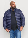 LIMEHOUSE 1 -D555 Navy Blue Puffer Jacket with Sleeve Patch
