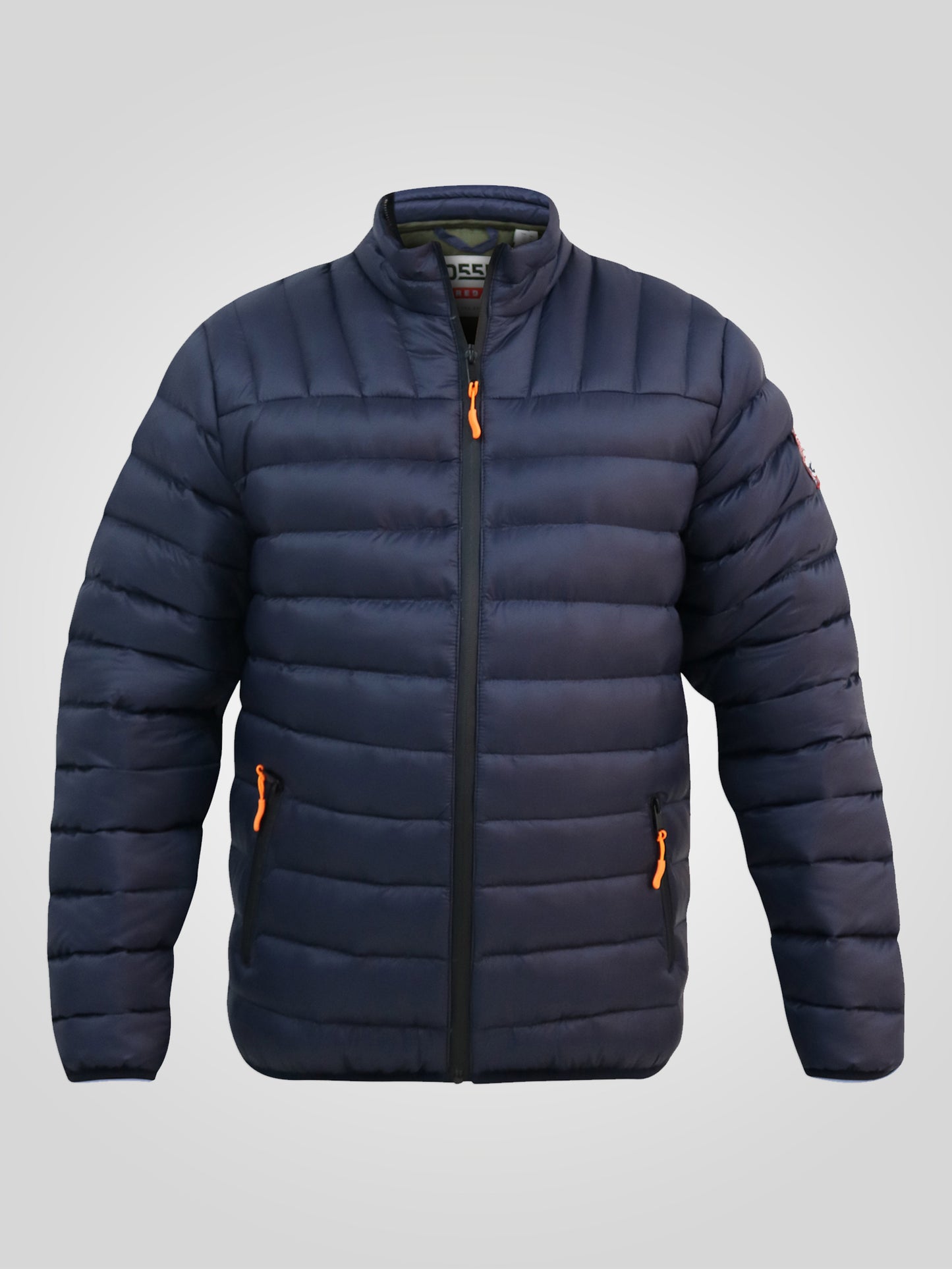 LIMEHOUSE 1 -D555 Navy Blue Puffer Jacket with Sleeve Patch