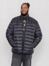 LIMEHOUSE 2 -D555 Black Puffer Jacket with Sleeve Patch