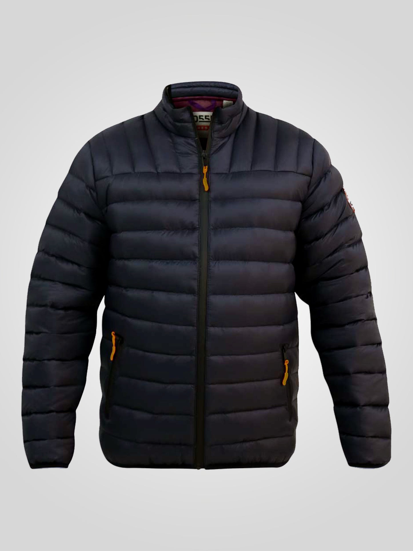 LIMEHOUSE 2 -D555 Black Puffer Jacket with Sleeve Patch
