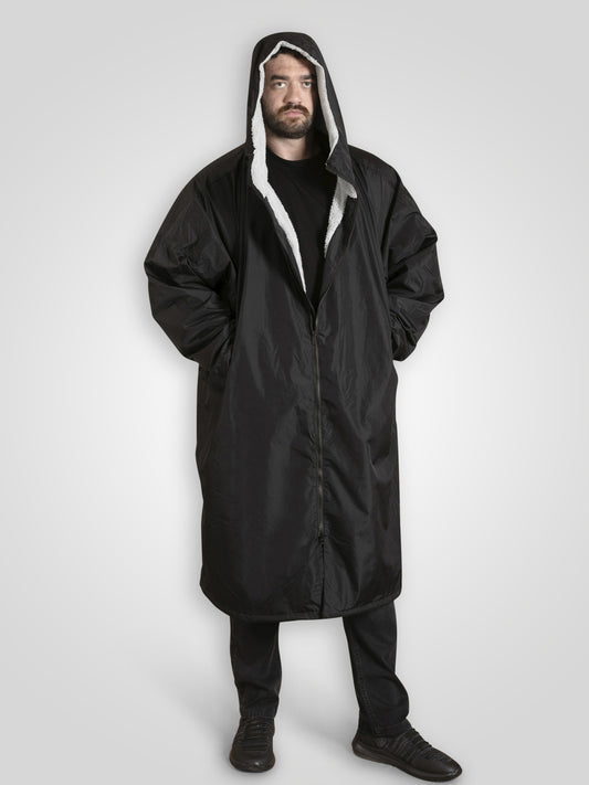 WEBBER -D555 Black Sherpa Lined Showerproof Changing Robe