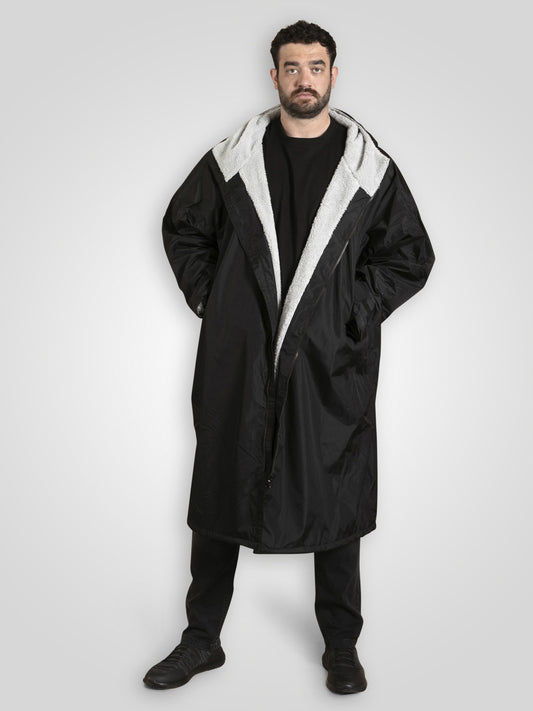 WEBBER -D555 Black Sherpa Lined Showerproof Changing Robe