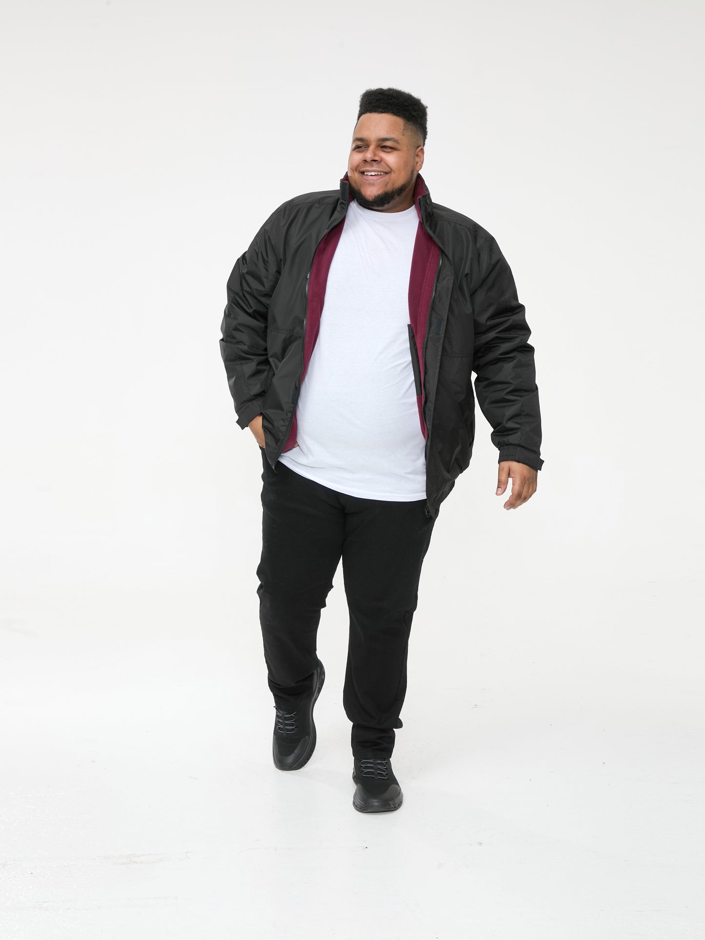 RUDY -D555 Black Showerproof Fleece Lined Jacket