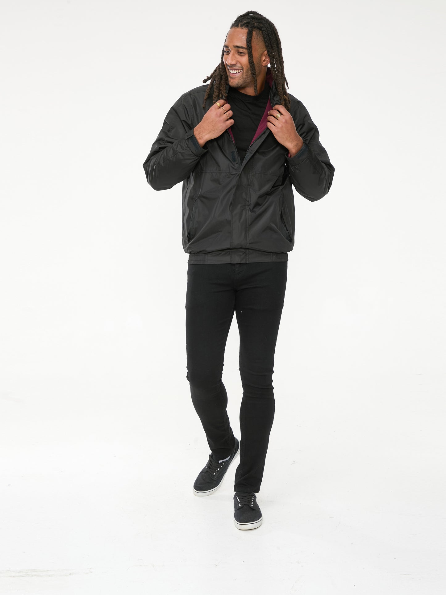 RUDY -D555 Black Showerproof Fleece Lined Jacket
