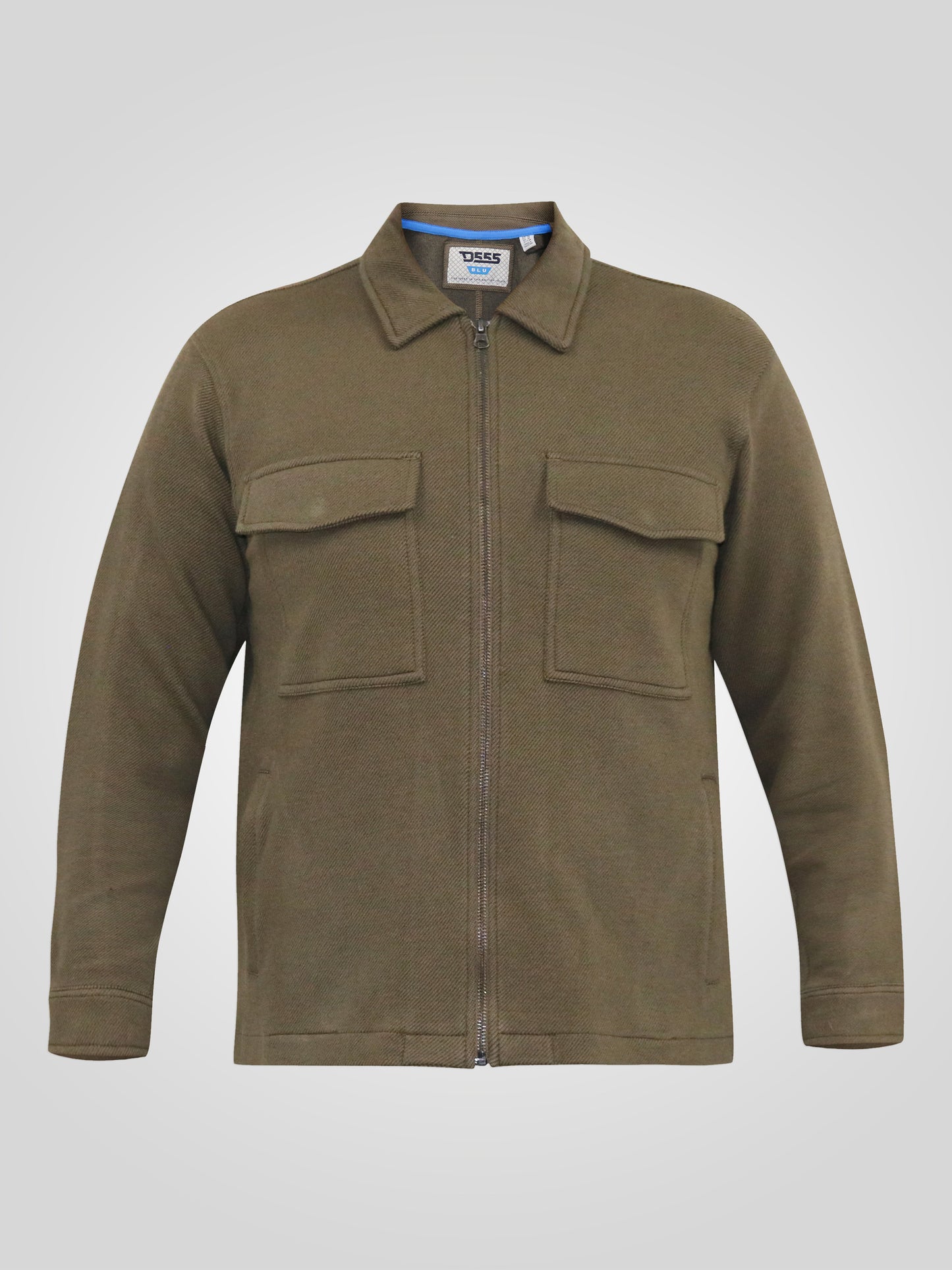 LODI -D555 Stone Stretch Zip Through Jacket with Patch Pockets