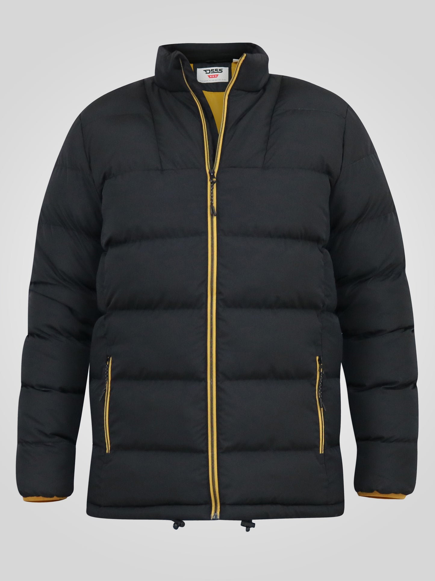 CRISTIANO -D555 Black Puffer Jacket with Binding On Cuffs