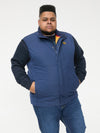 FELIPE 2 -D555 Navy Blue Padded Gilet with Contrast Colour Lining