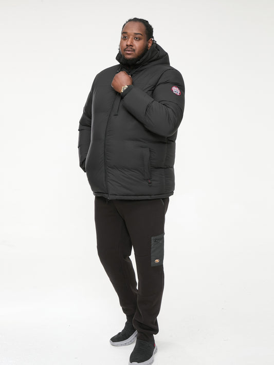 DOMENIC -D555 Black Quilted Puffer Jacket with Hood