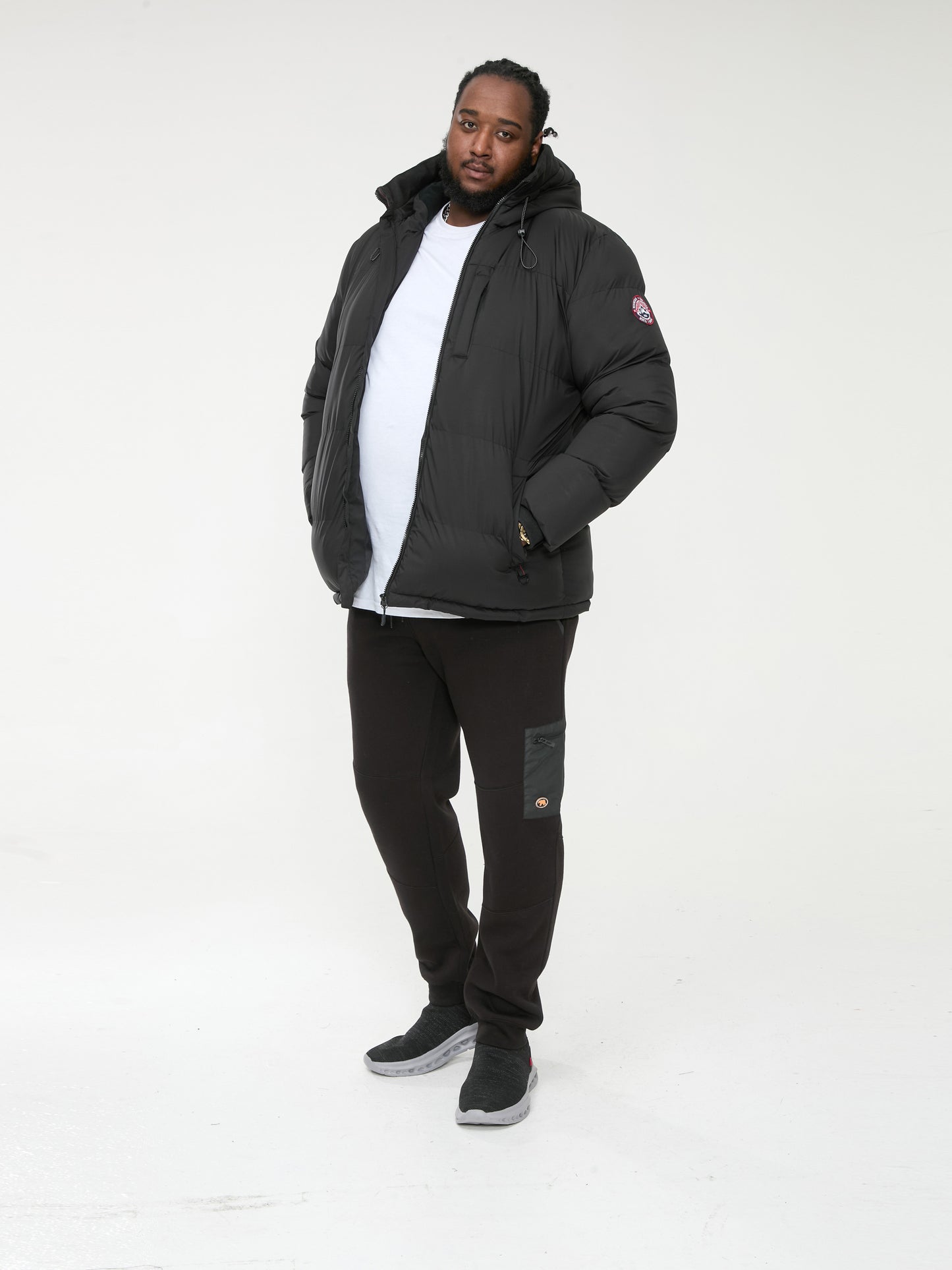DOMENIC -D555 Black Quilted Puffer Jacket with Hood