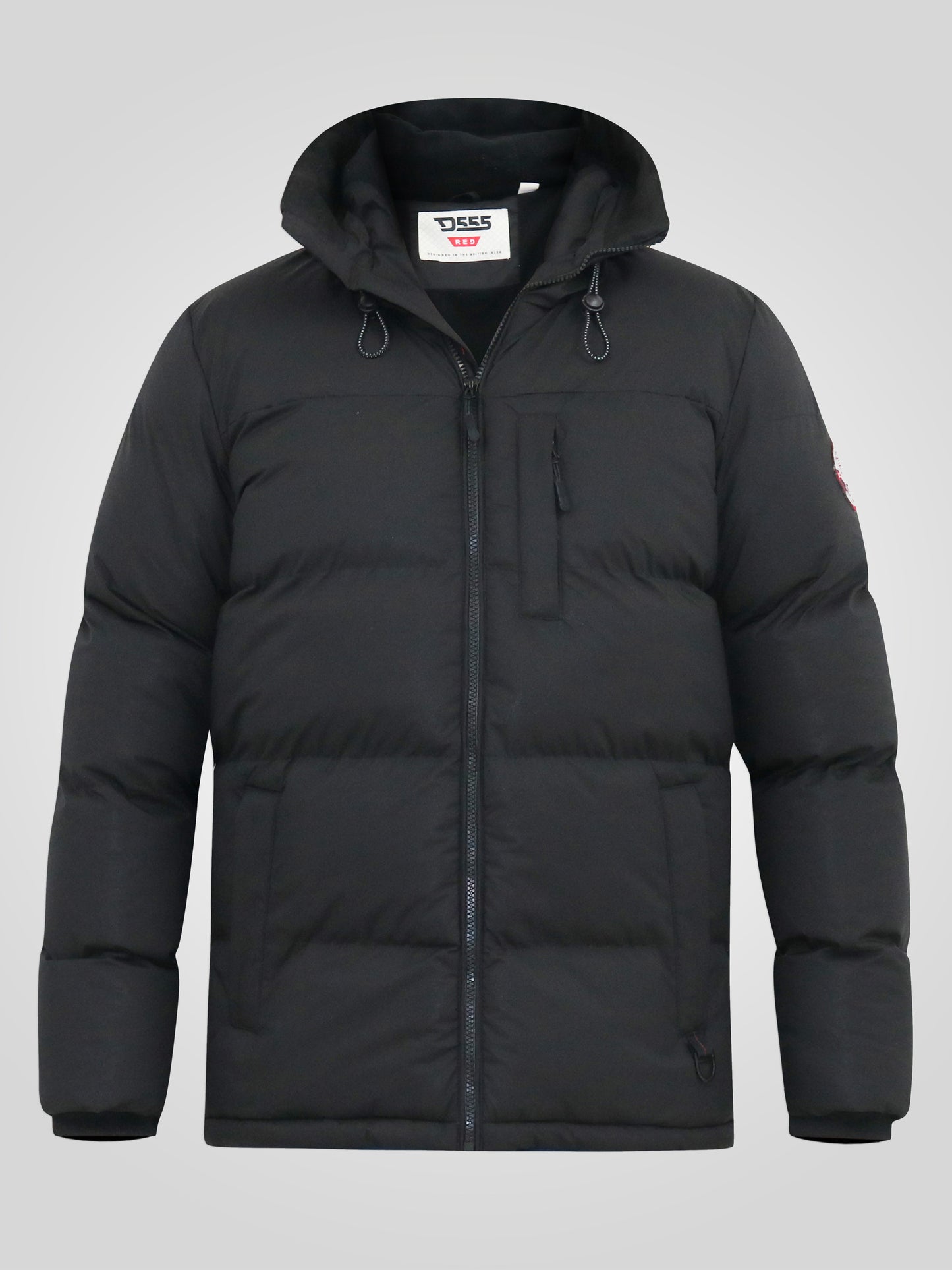 DOMENIC -D555 Black Quilted Puffer Jacket with Hood