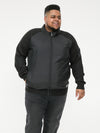 MARSDEN -D555 Black Hybrid Knitted Jacket Lined with Bonded Fleece