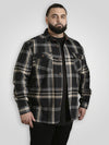 FALKIRK -D555 Black Grey Check Heavy Shacket Overshirt