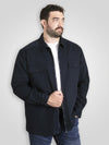 CLEVELEY -D555 Dark Navy Blue Heavy Shacket Overshirt