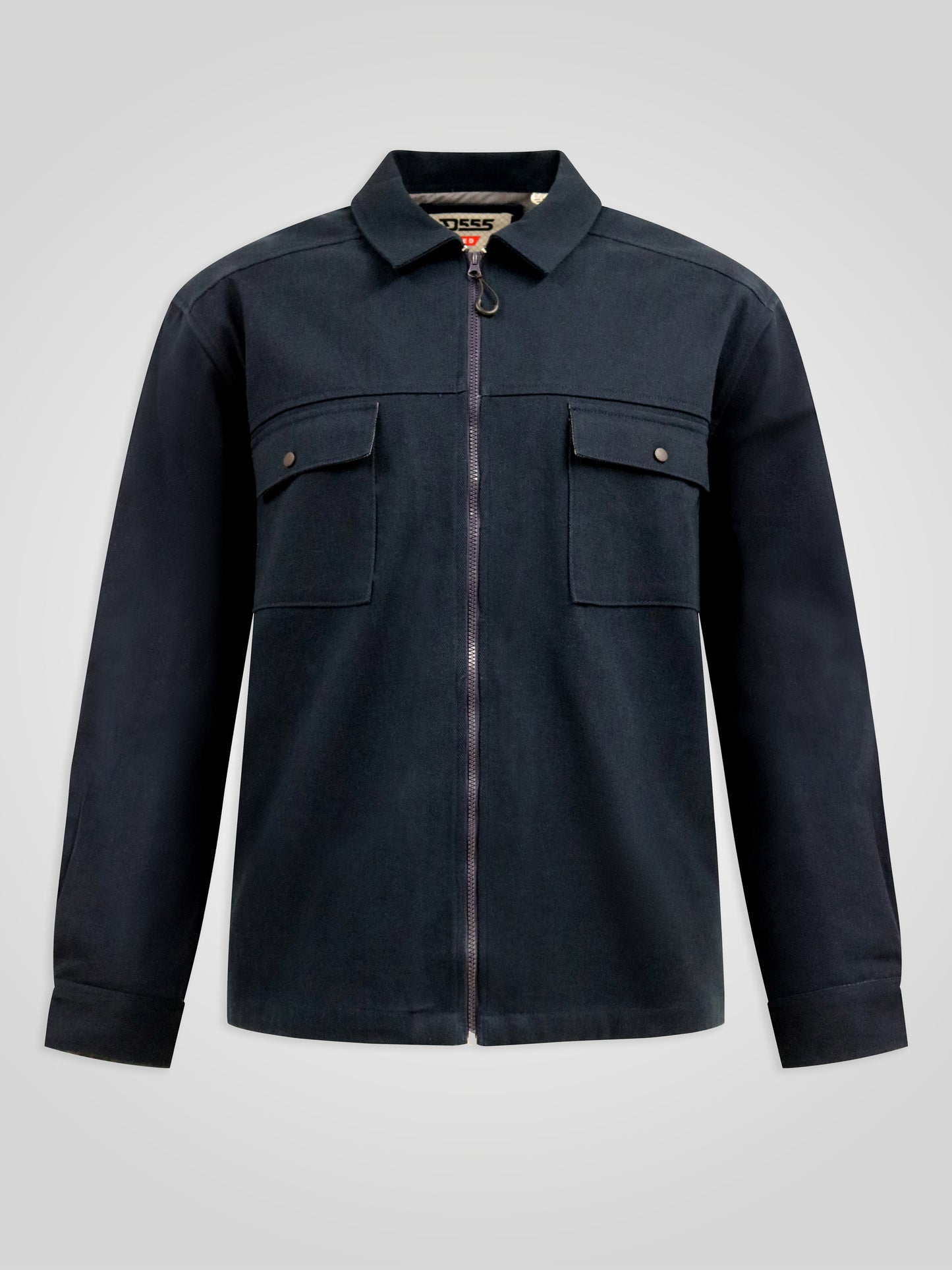 CLEVELEY -D555 Dark Navy Blue Heavy Shacket Overshirt