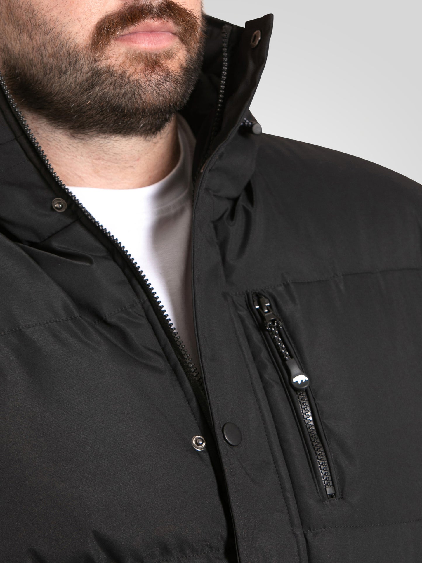 WOLVERHAMPTON -D555 Black Quilted Padded Jacket with Hood