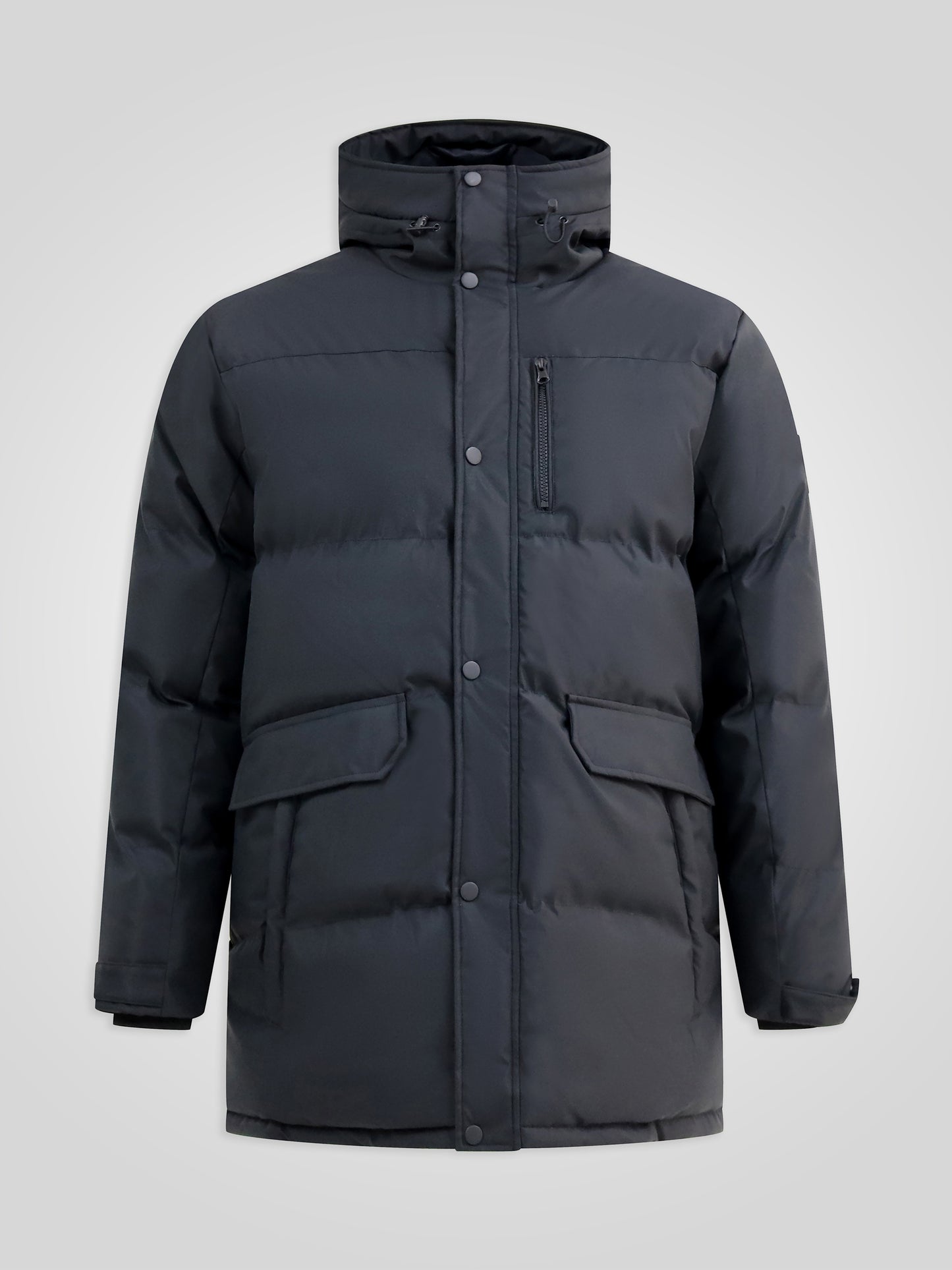 WOLVERHAMPTON -D555 Black Quilted Padded Jacket with Hood