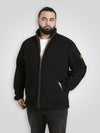 LOUTH -D555 Black Bonded Micro Fleece Jacket with Sherpa Lining