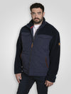 NORTHAMPTON -D555 Navy Blue Hybrid Sherpa Quilted Fleece Jacket