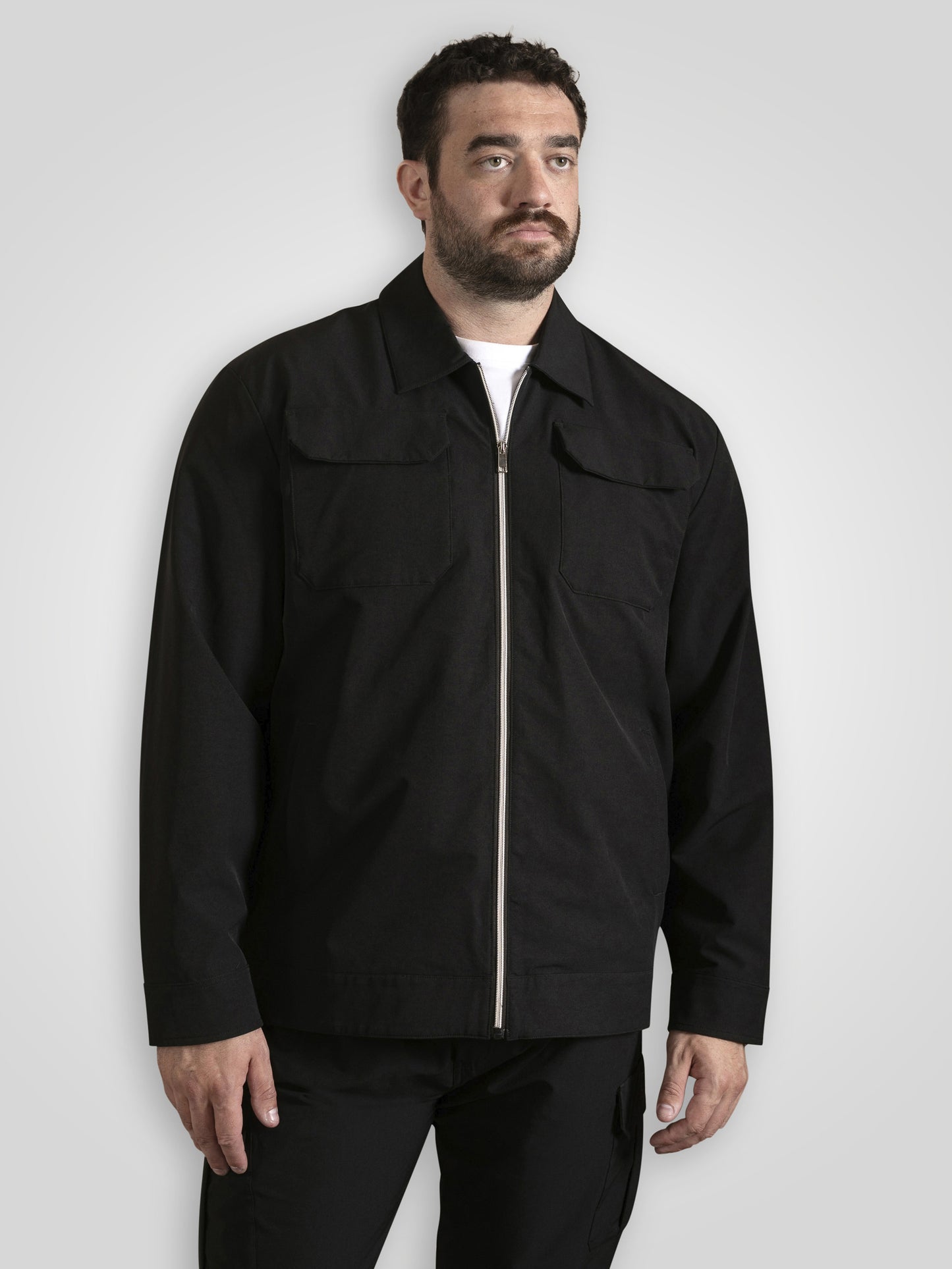 WIMBLEDON -D555 Black Couture Stretch Zip Through Jacket