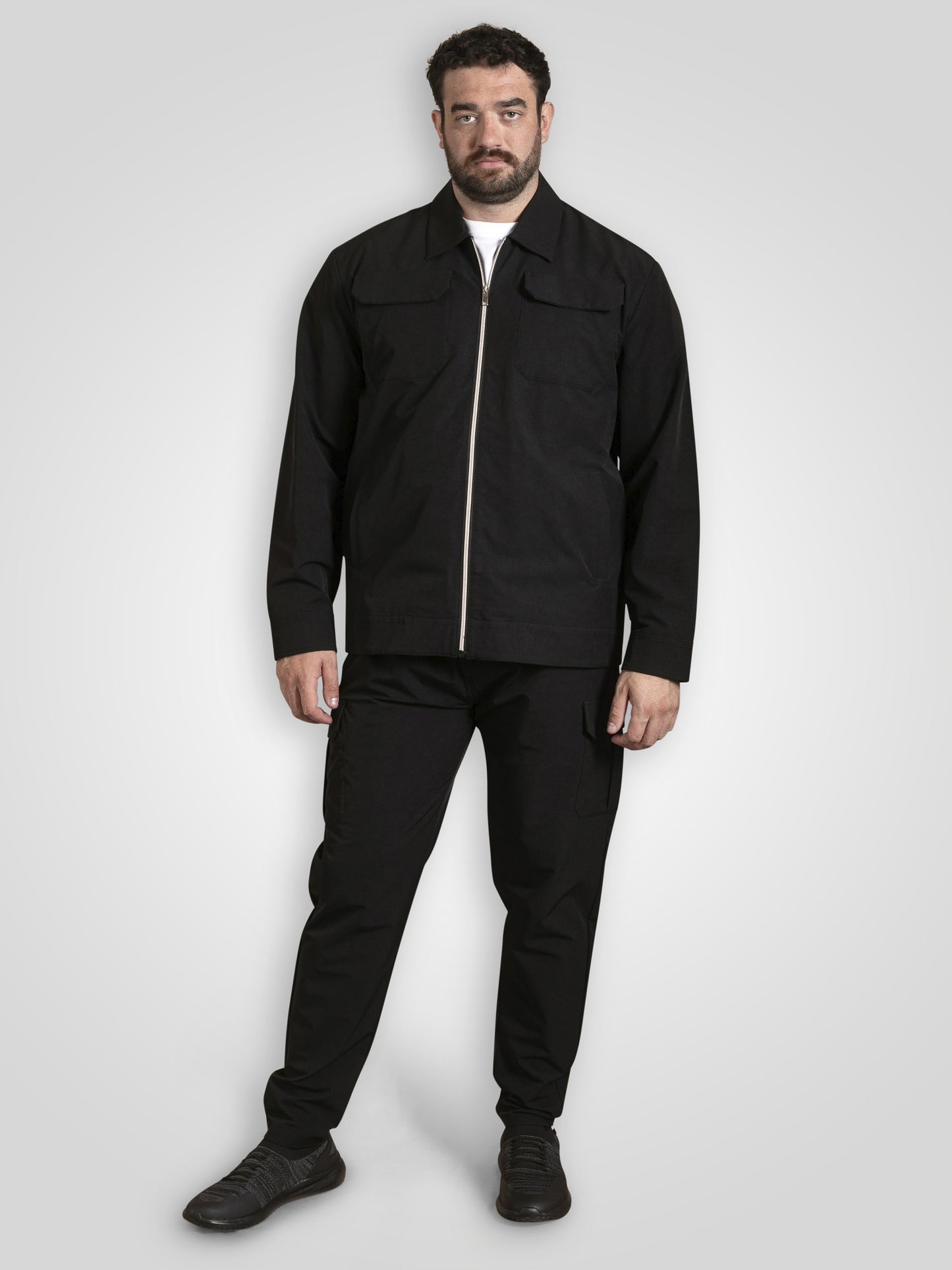 WIMBLEDON -D555 Black Couture Stretch Zip Through Jacket