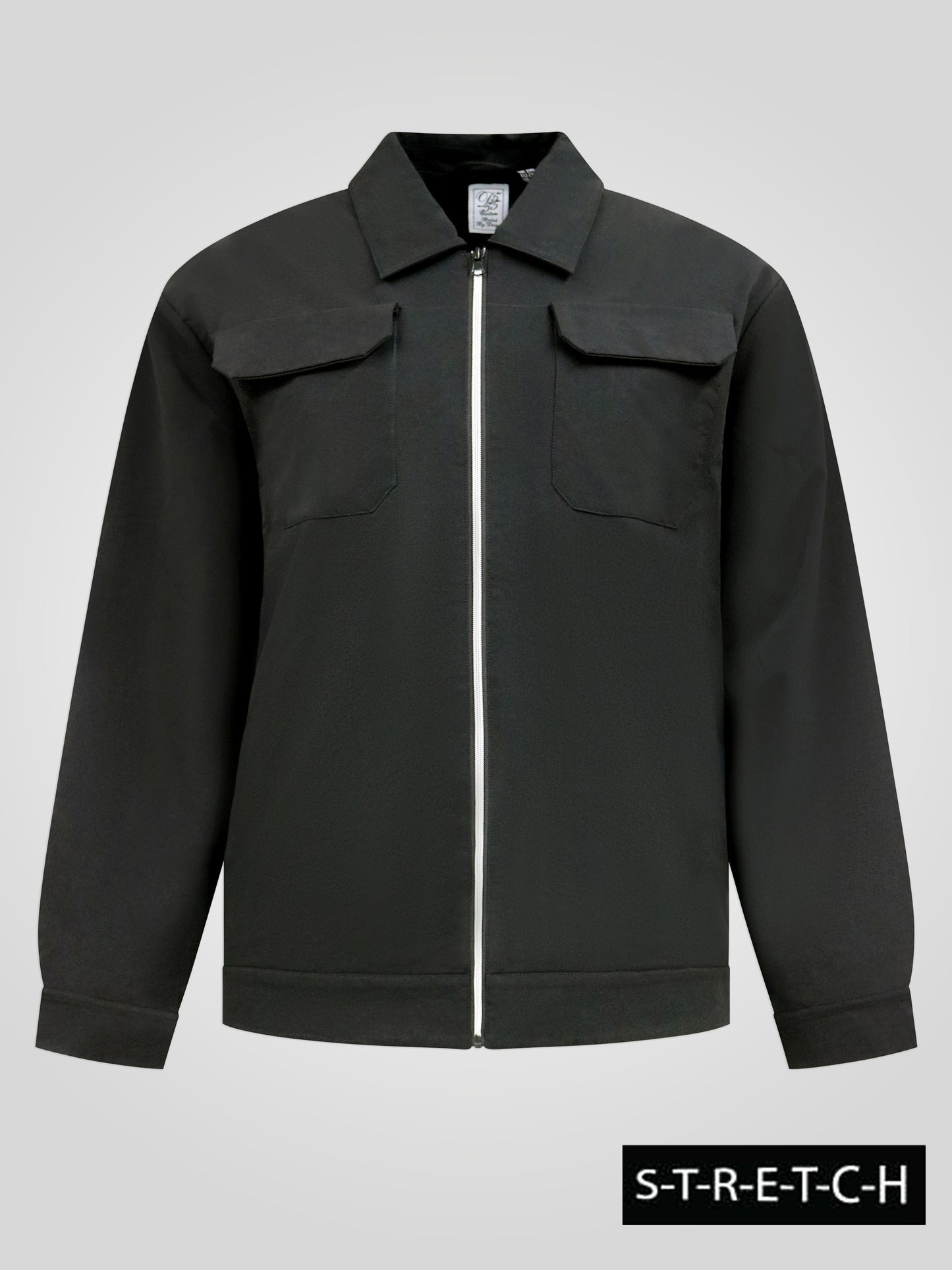 WIMBLEDON -D555 Black Couture Stretch Zip Through Jacket