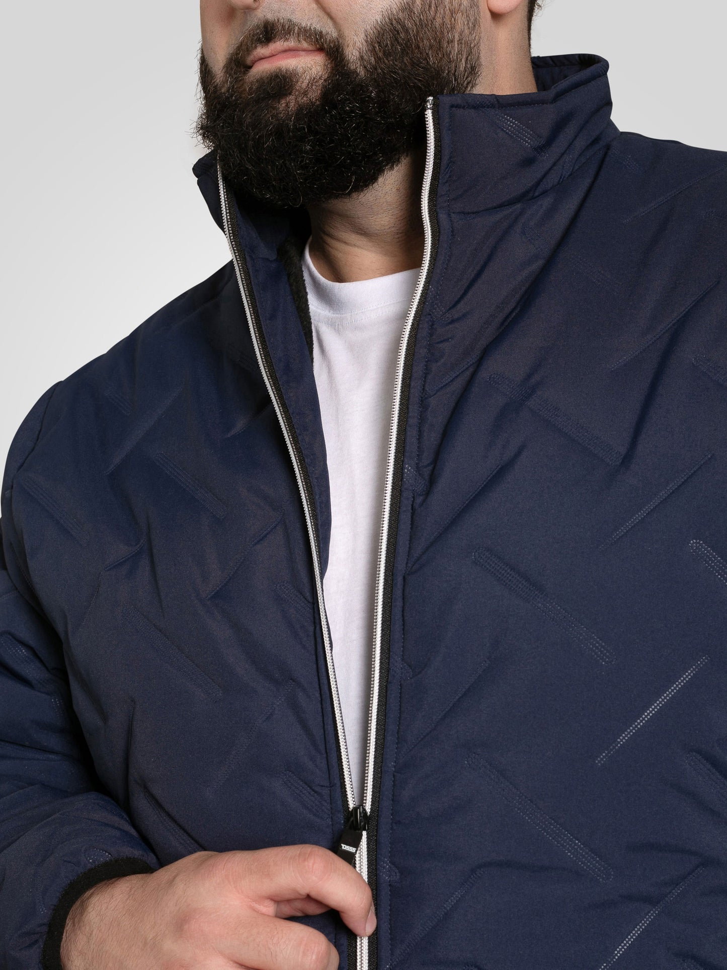 GAINSBOROUGH -D555 Navy Blue Puffer Jacket with Sherpa Lining