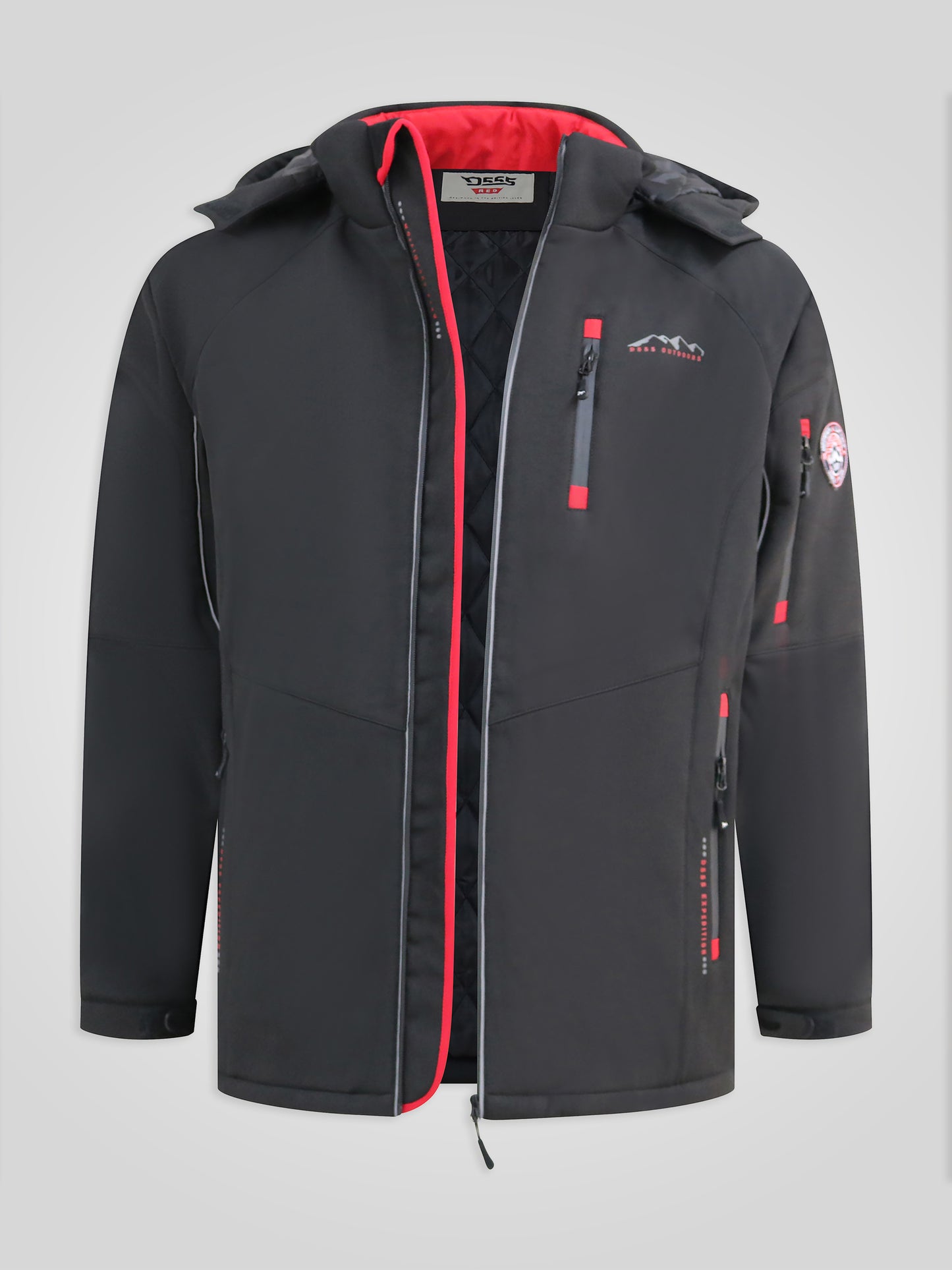FRETWELL -D555 Black Padded Soft Shell Jacket
