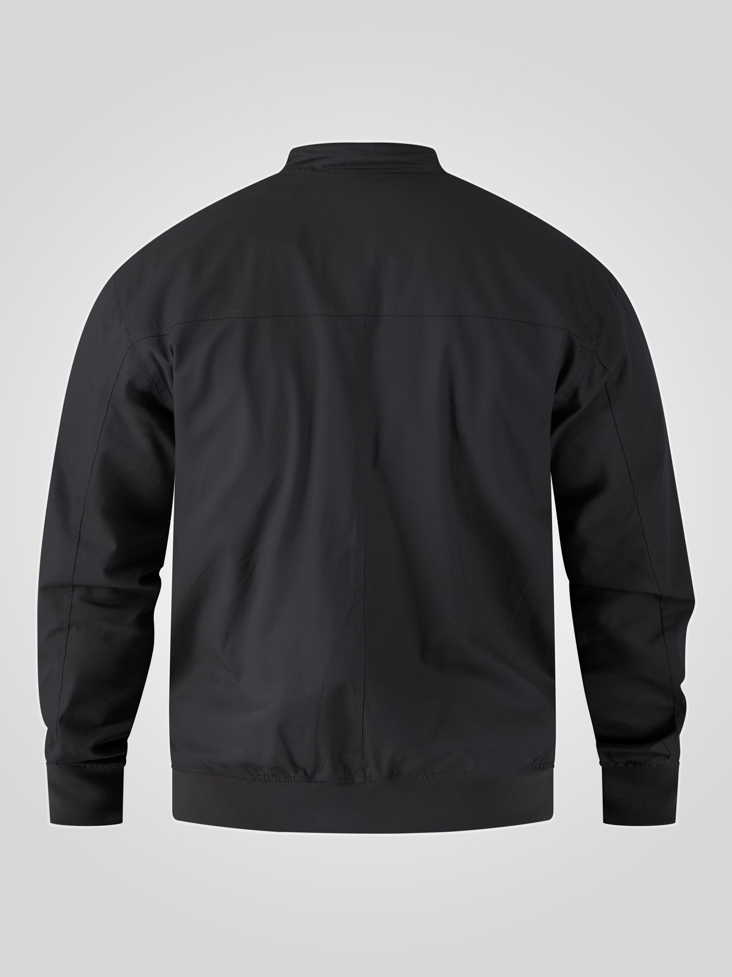 KENT -D555 Black Harrington Jacket with Elasticated Rib Hem and Cuffs