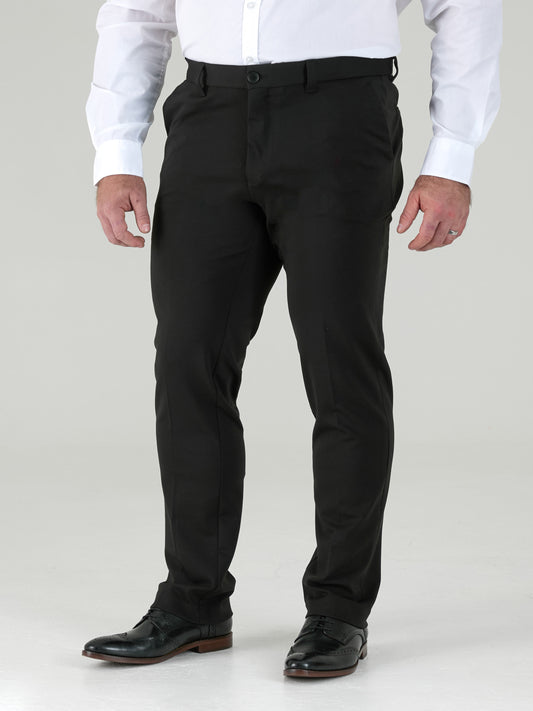 YARMOUTH -D555 Black Bi Stretch Trouser with Flexible Waistband