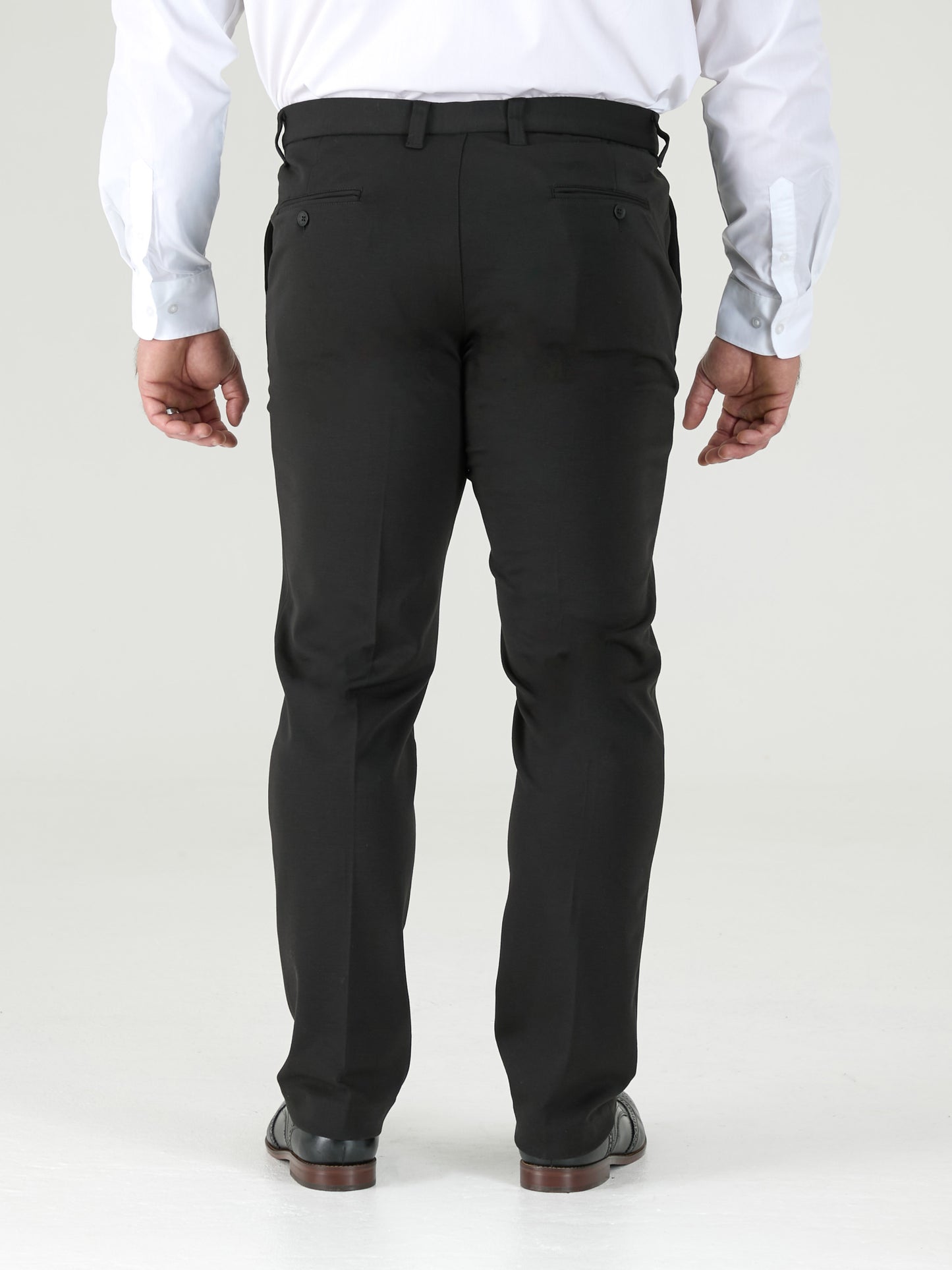 YARMOUTH -D555 Black Bi Stretch Trouser with Flexible Waistband