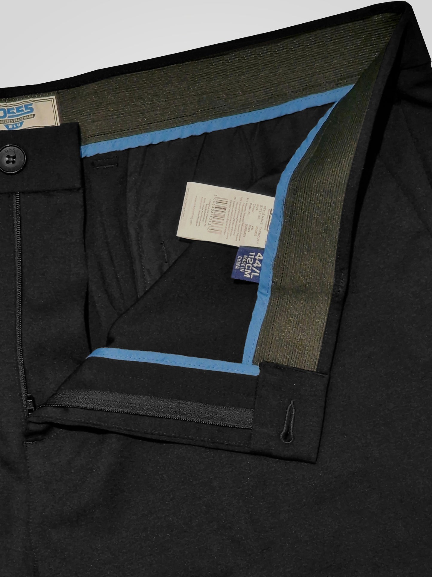YARMOUTH -D555 Black Bi Stretch Trouser with Flexible Waistband