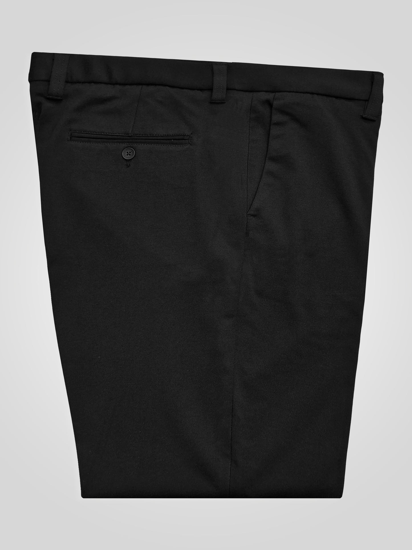 YARMOUTH -D555 Black Bi Stretch Trouser with Flexible Waistband
