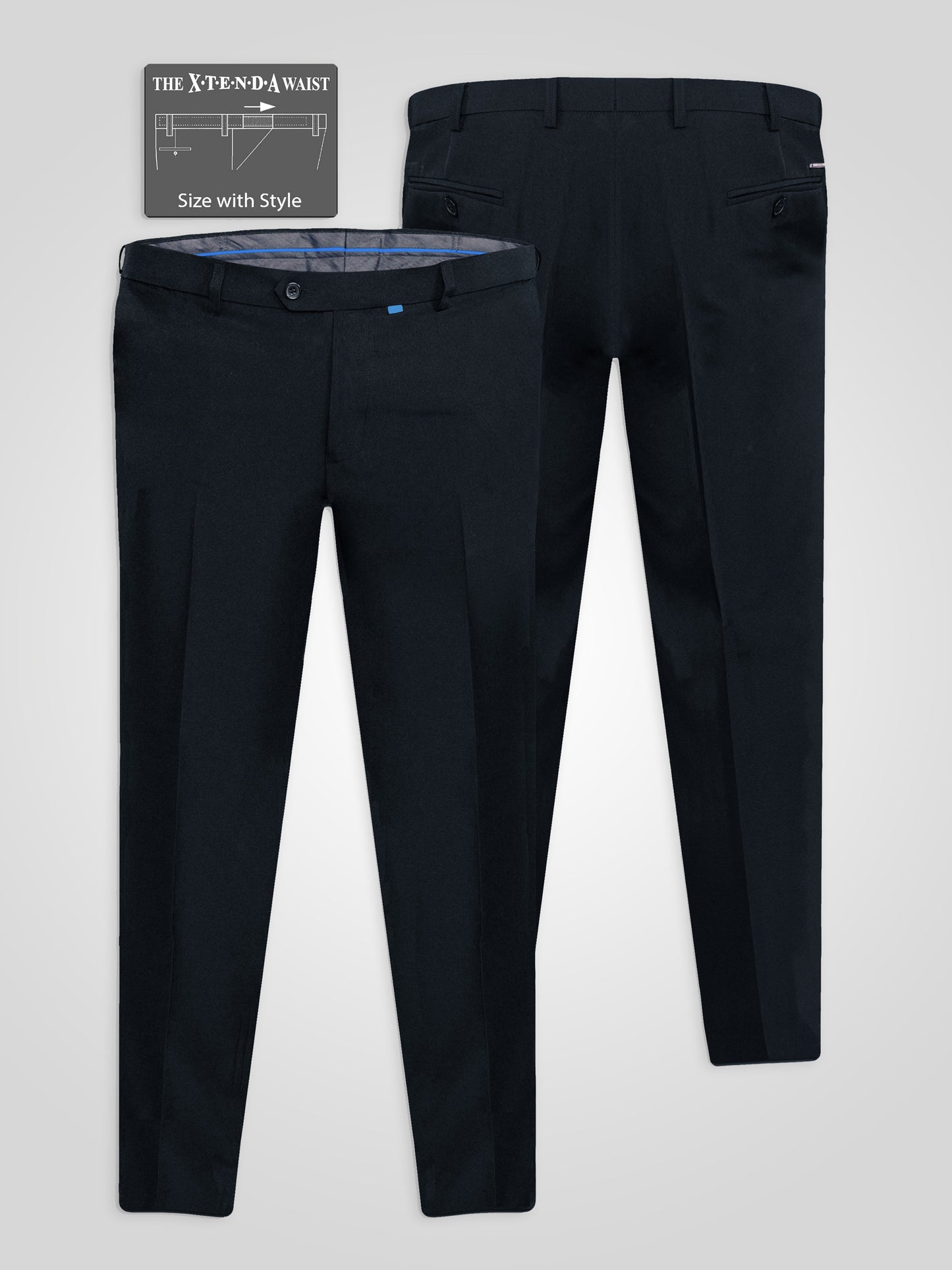 MAX -D555 Navy Blue Xtenda Waist Trouser