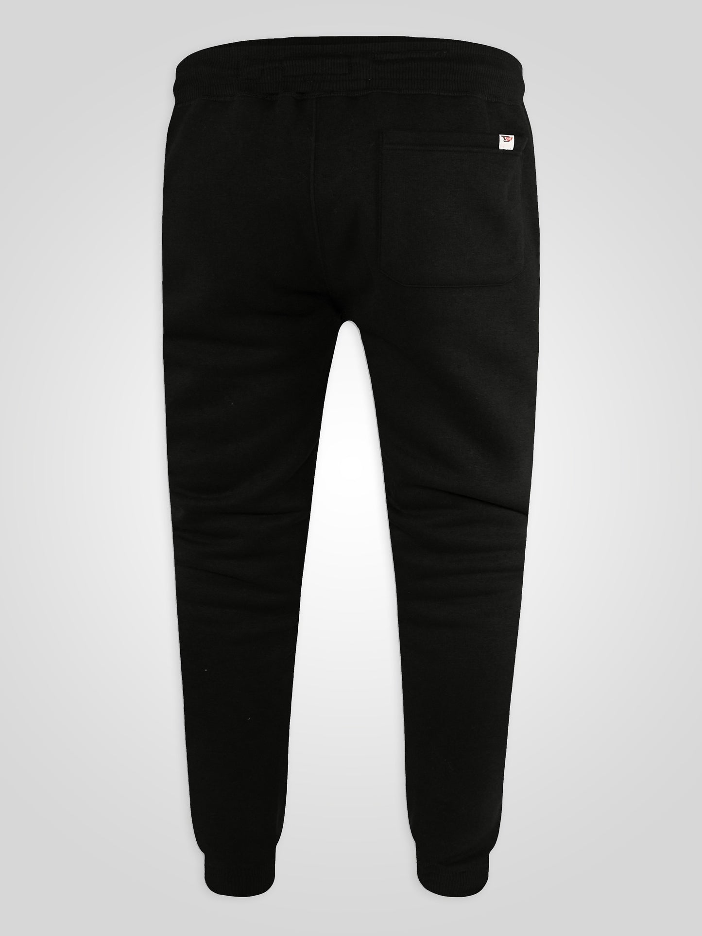 BRANDON -D555 Black Cuffed Jogger with Side Pockets