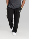 SALTASH 2 -D555 Black Embroidery and Print Logo Jogger