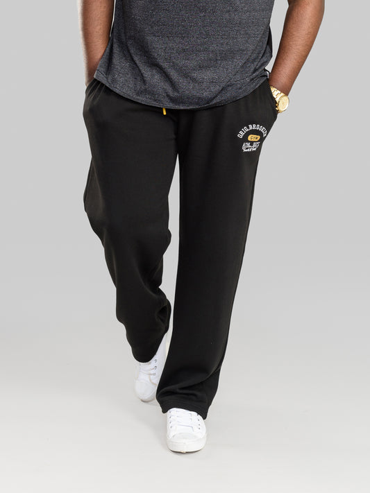 SALTASH 2 -D555 Black Embroidery and Print Logo Jogger