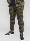 LAMBETH -D555 Green Camouflage Camo Printed Cuffed Jogger