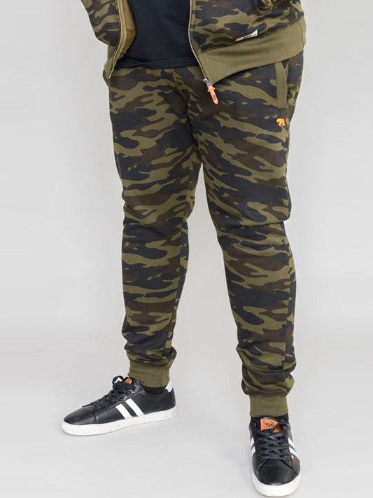 LAMBETH -D555 Green Camouflage Camo Printed Cuffed Jogger