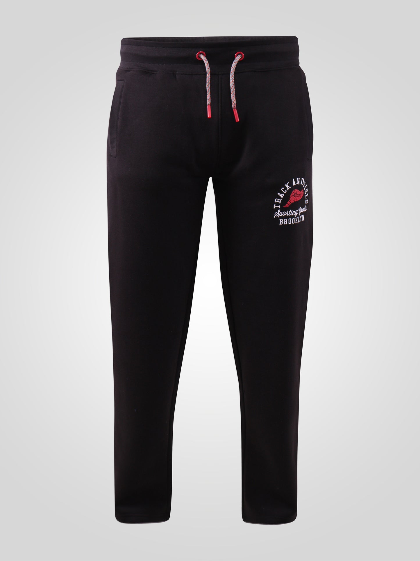 CHILWORTH1 -D555 Black Open Hem Jogger with Logo