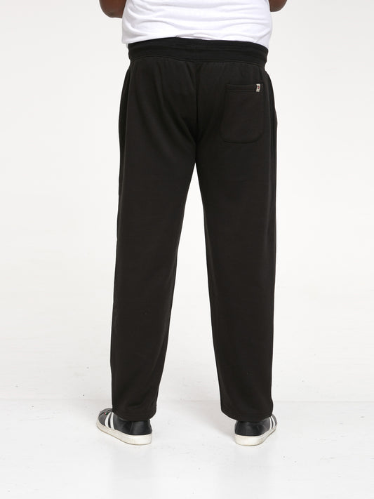 GLOUCESTER 1 -D555 Black D555 Open Hem Jogger with Embroidery