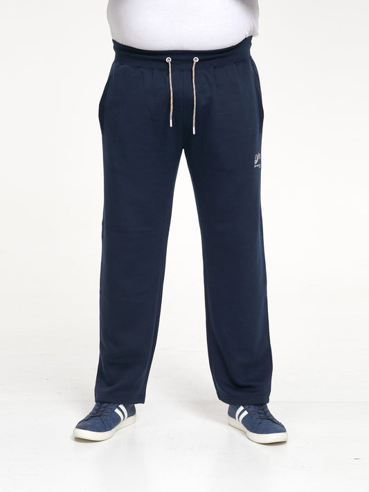 GLOUCESTER  2 -D555 Navy Blue D555 Open Hem Jogger with Embroidery