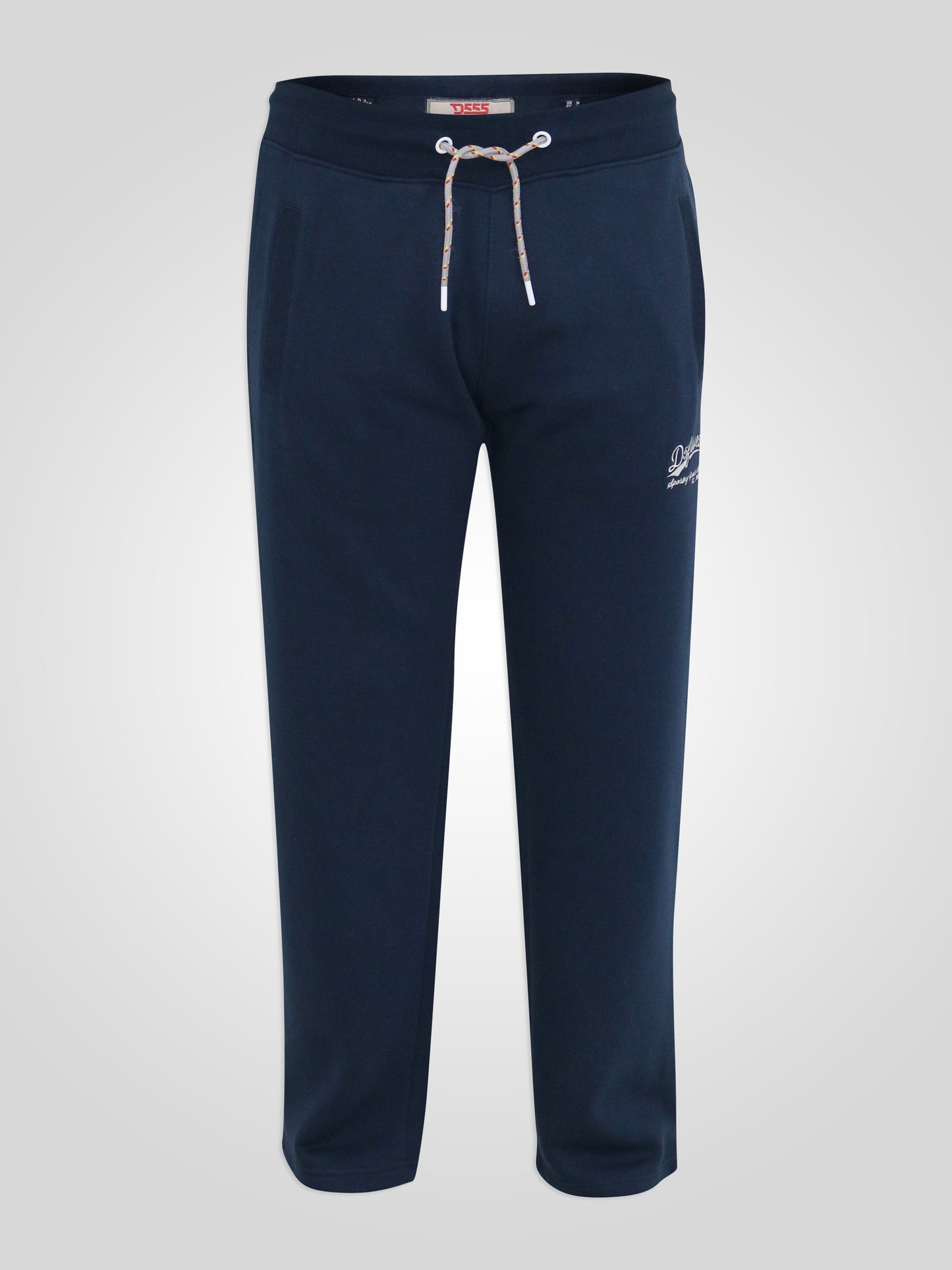 GLOUCESTER  2 -D555 Navy Blue D555 Open Hem Jogger with Embroidery