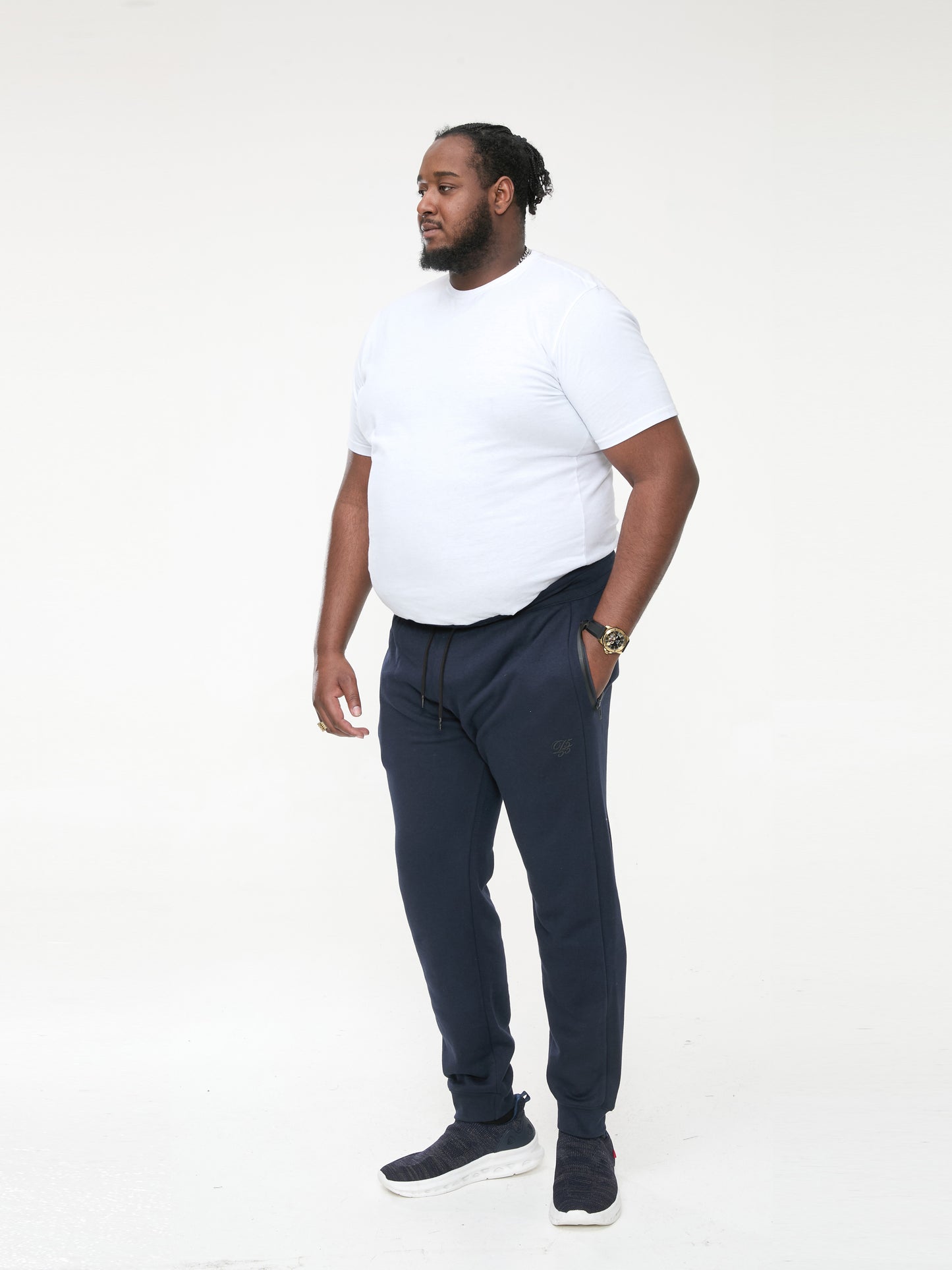 ASHFORD -D555 Navy Blue Couture Elasticated Waistband Jogger