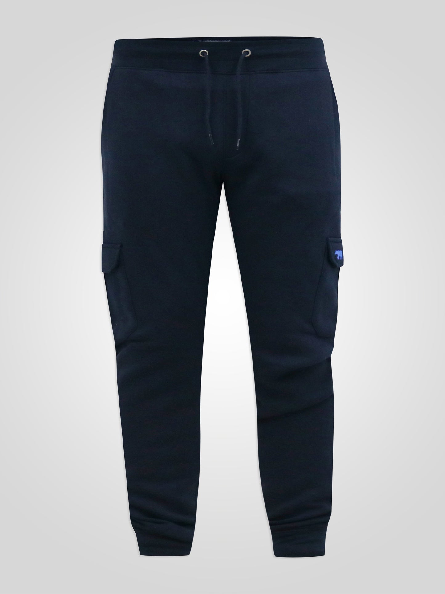 TILDEN 1 -D555 Navy Blue Cargo Pocket Joggers with Ribbed Cuffs