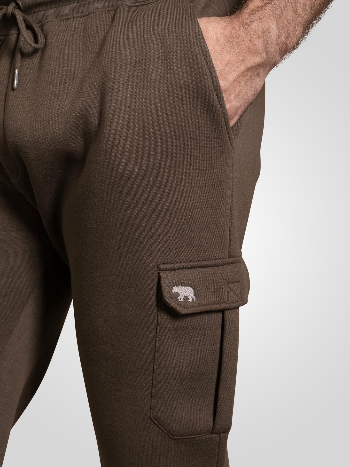 EDINBURGH 2 -D555 Khaki Green Cargo Pocket Joggers