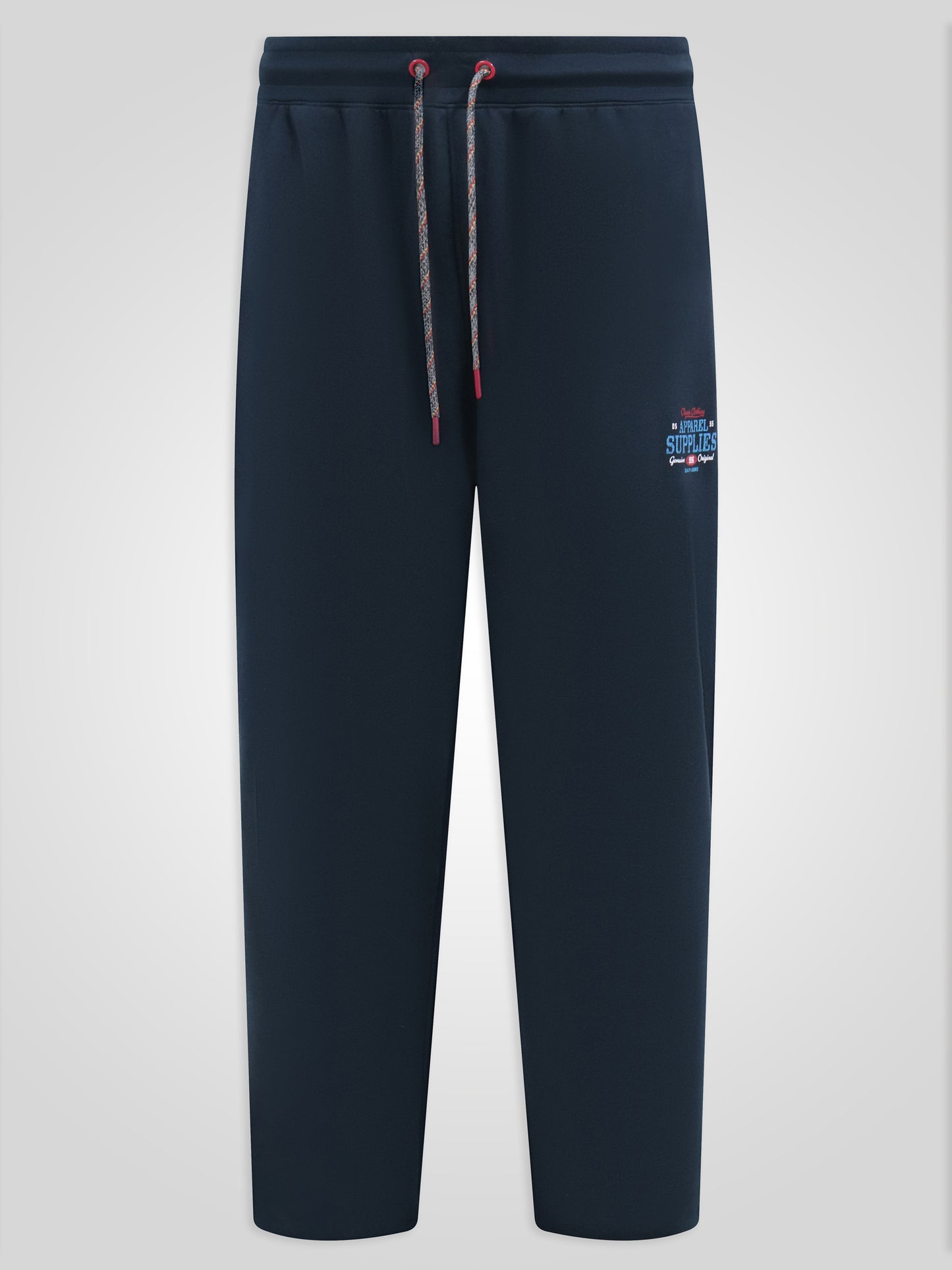 BRIDGEND -D555 Navy Blue Open Hem Jogger with Apparel Supplies Logo