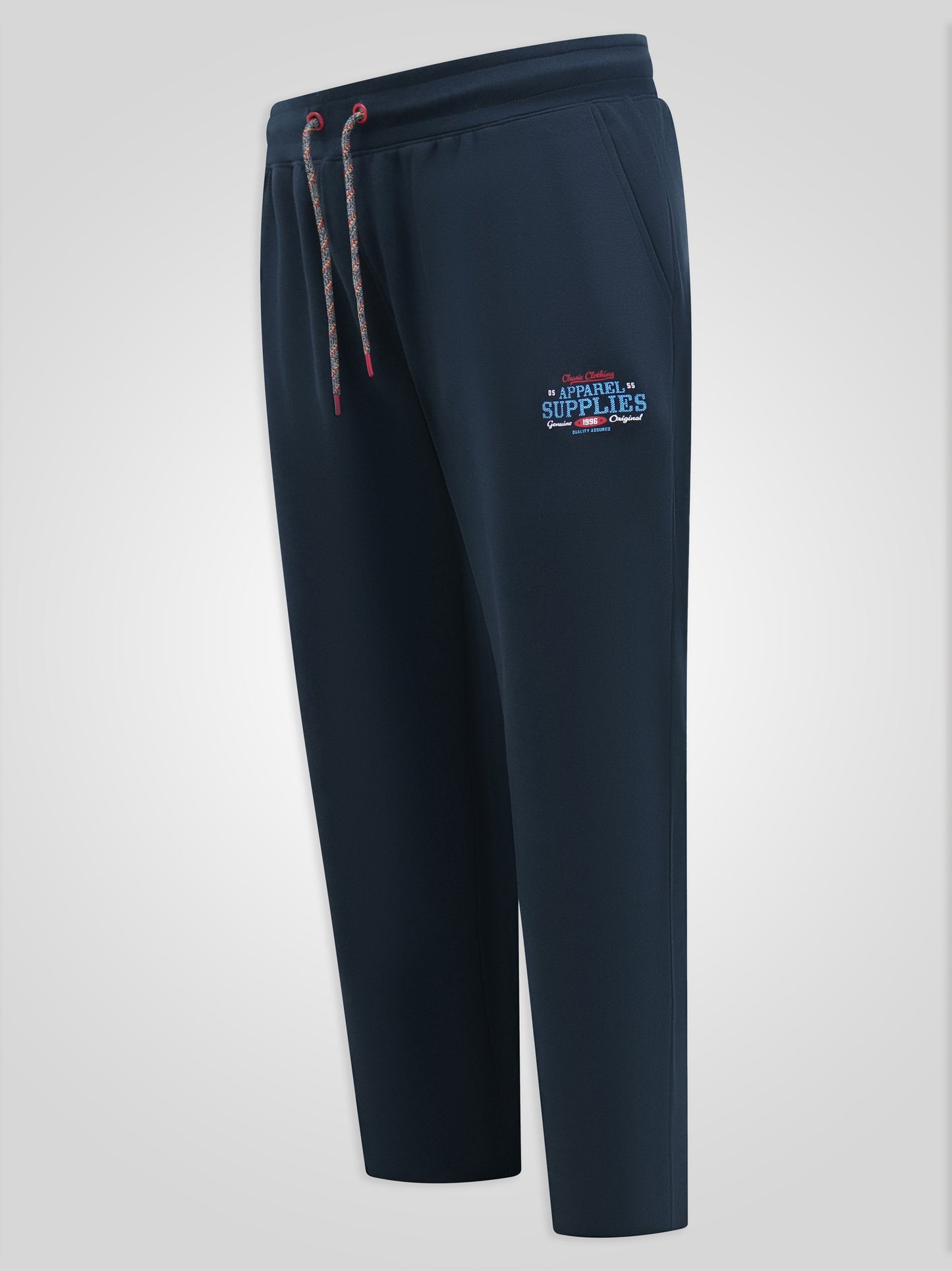 BRIDGEND -D555 Navy Blue Open Hem Jogger with Apparel Supplies Logo