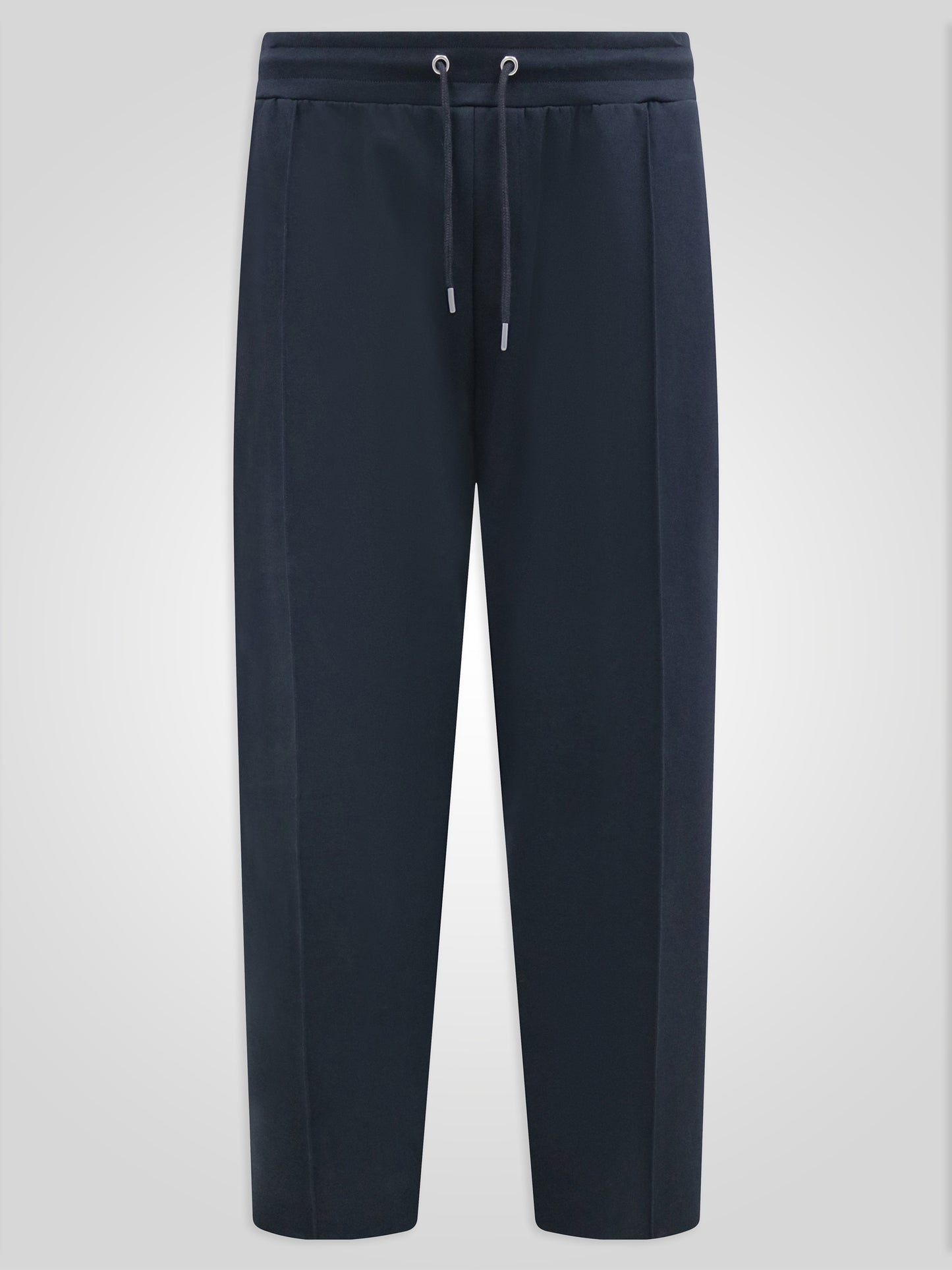 KINGSWOOD -D555 Dark Navy Blue Couture Open Hem Jogger with Pin Tuck Front